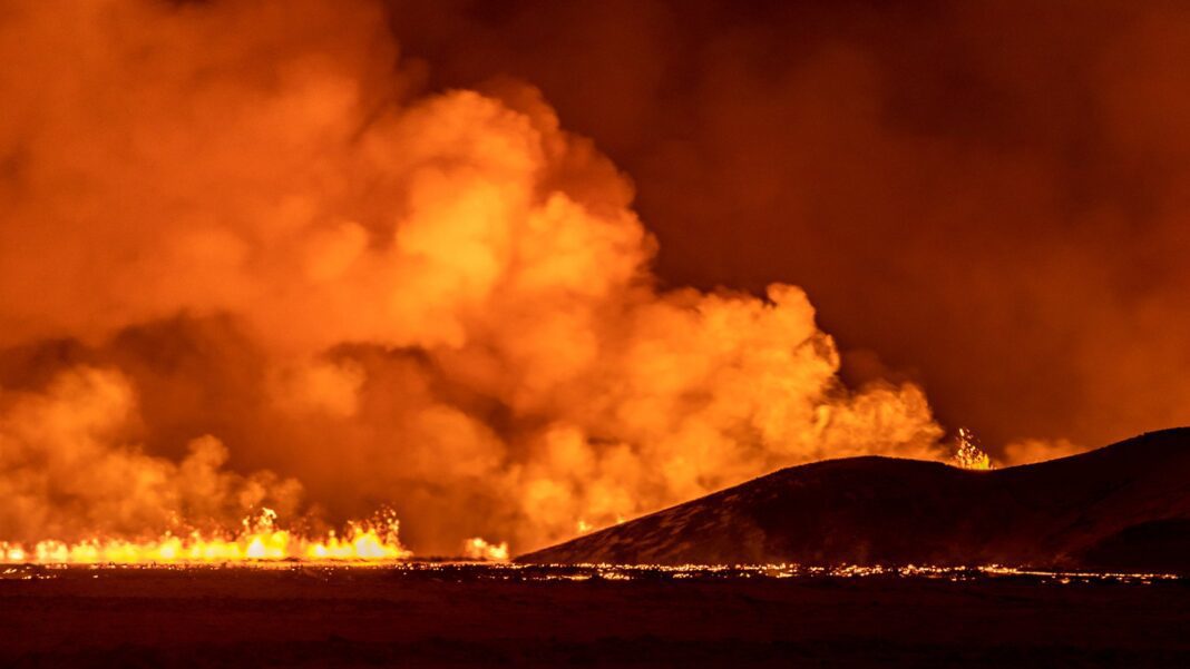 Icelandic Volcano Erupts Near Airport, Power Plant, and Evacuated Town
