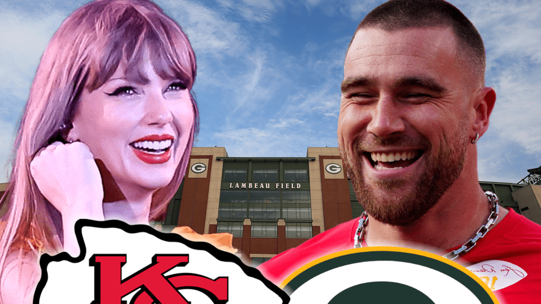Taylor Swift Spotted Supporting Travis Kelce at Chiefs Game Against Packers in Lambeau