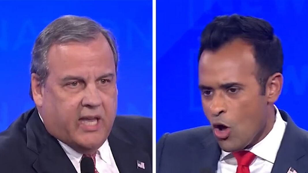 Vivek Ramaswamy Takes a Swipe at Chris Christie’s Weight in GOP Debate