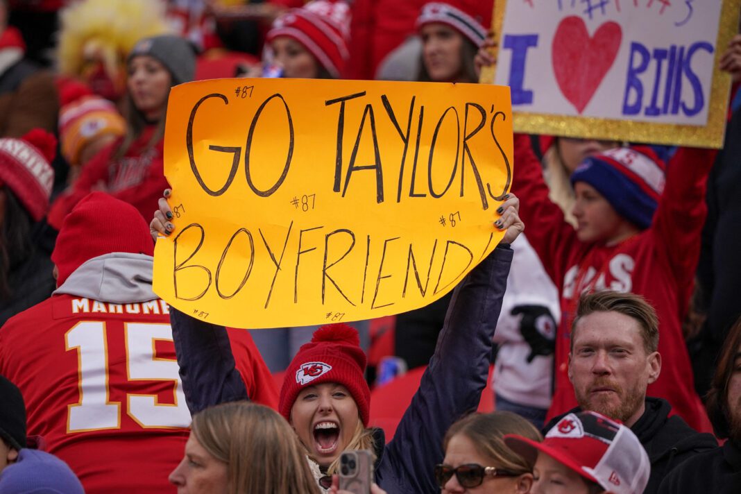 Tony Romo Makes Hilarious Slip-Up With Taylor Swift and Travis Kelce During Chiefs vs. Bills Game