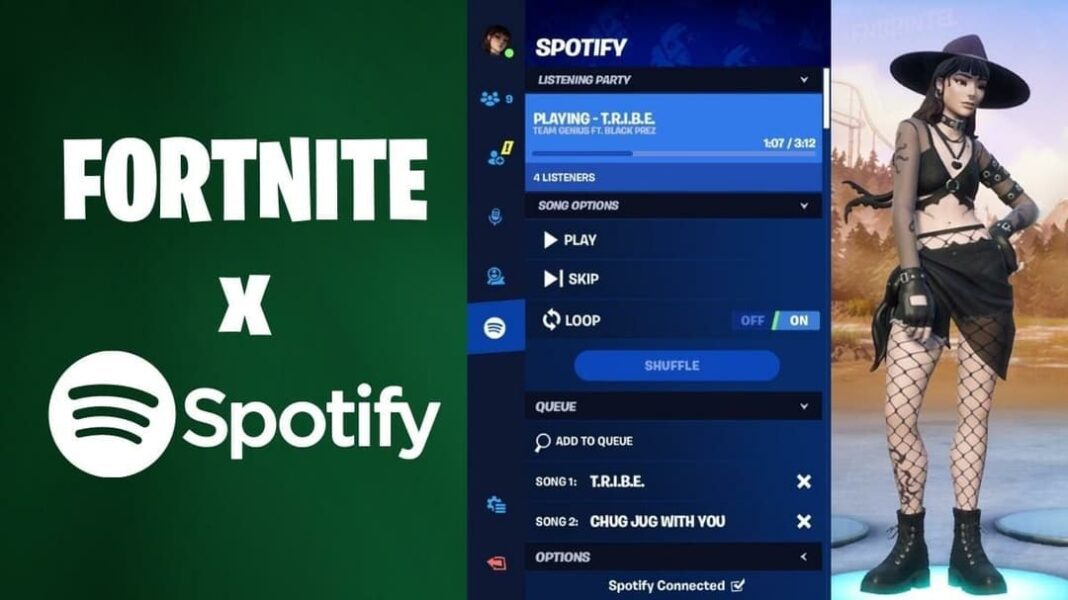 Incredible In-Game Spotify Player Concept in Fortnite Sparks Excitement Among Players