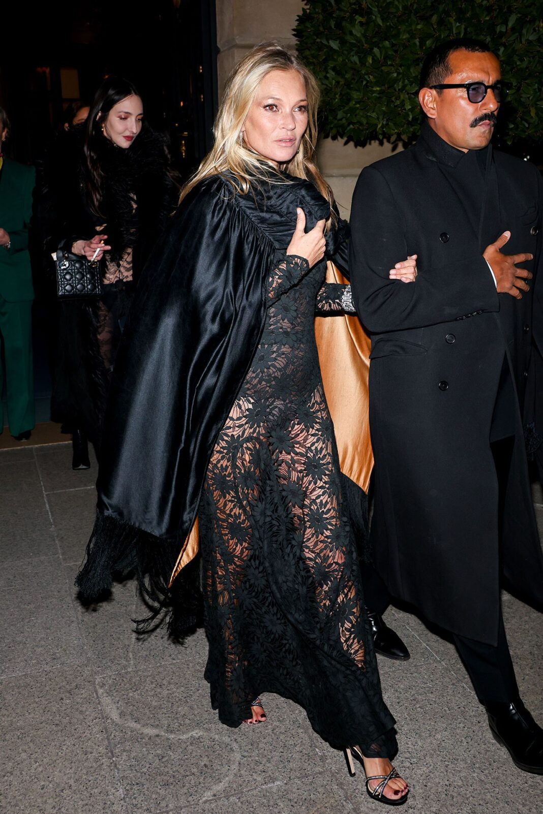 Kate Moss Stuns in Sheer Lace Dress at Her 50th Birthday Bash