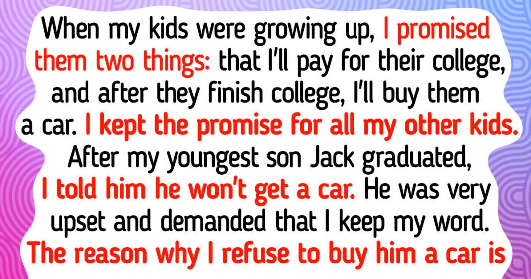 Why I’m Taking a Stand: No Car for My Son, Despite Buying for All My Other Kids