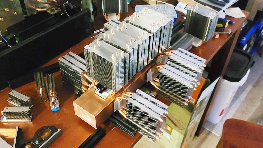 Experience Exceptional Cooling with this 23-Pound Copper Block for Homebrew RTX 3080