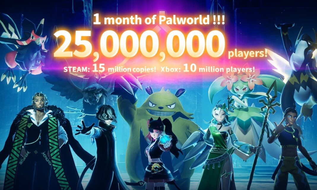 Palworld Surpasses 25 Million Players in Unprecedented Success Alongside Helldivers 2