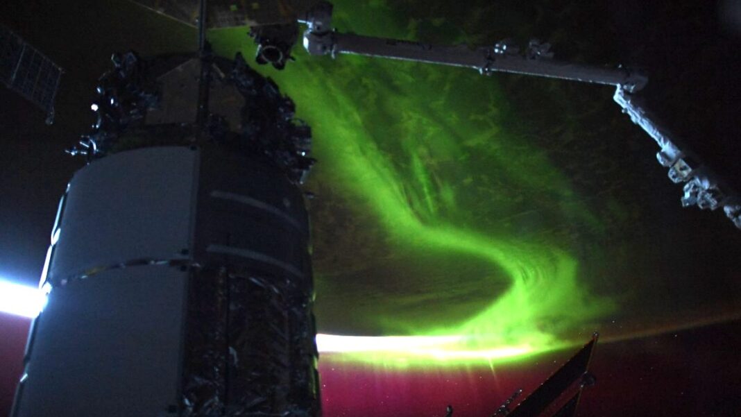 Astronauts aboard the ISS capture breathtaking auroras from space