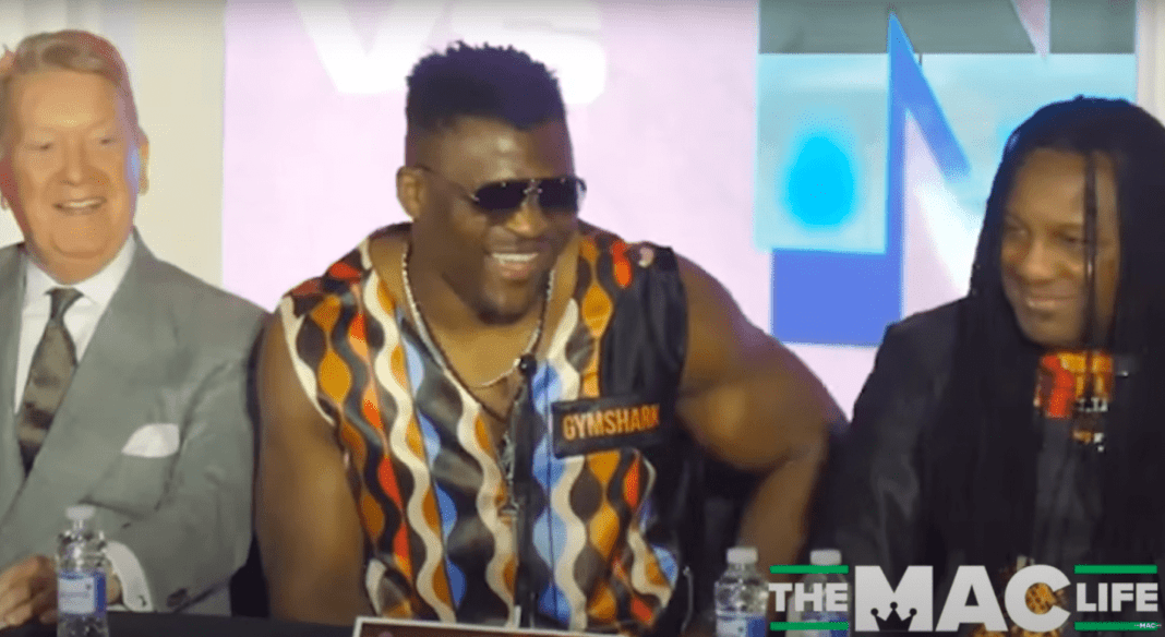 Francis Ngannou Fires Up with Tyson Fury at Saudi Press Conference