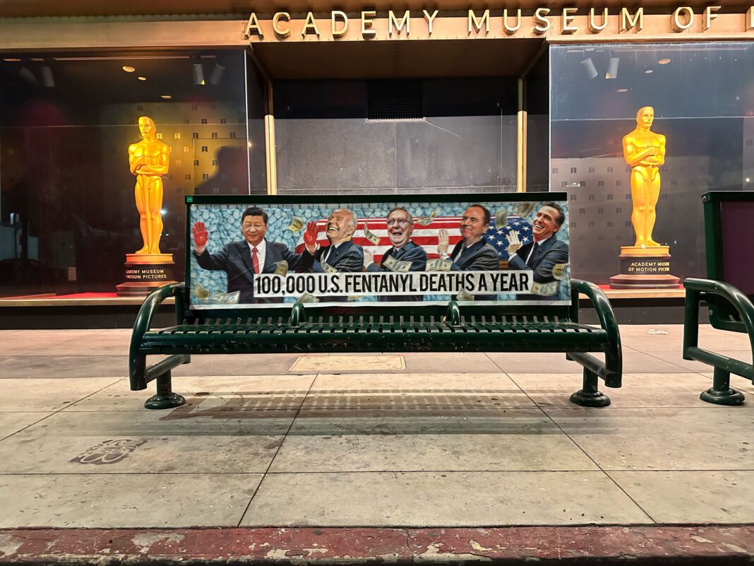 Street Artist Takes Aim at Hollywood Before Oscars