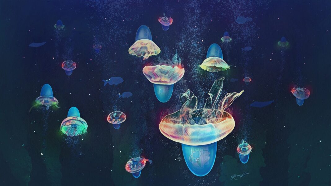 Cyborg Jellyfish Sporting Hats Prepare to Dive into the Ocean’s Depths