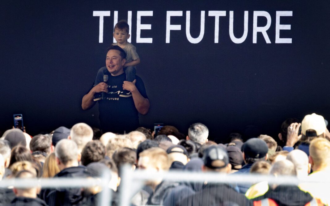 Elon Musk Brings 3-Year-Old Son X to Tesla Plant in Germany Amid Grimes Custody Battle