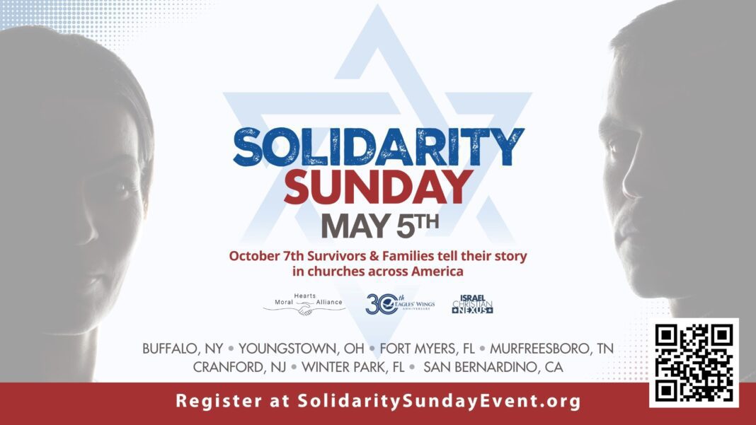 October 7th survivors to visit churches across America, “Solidarity Sunday” May 5