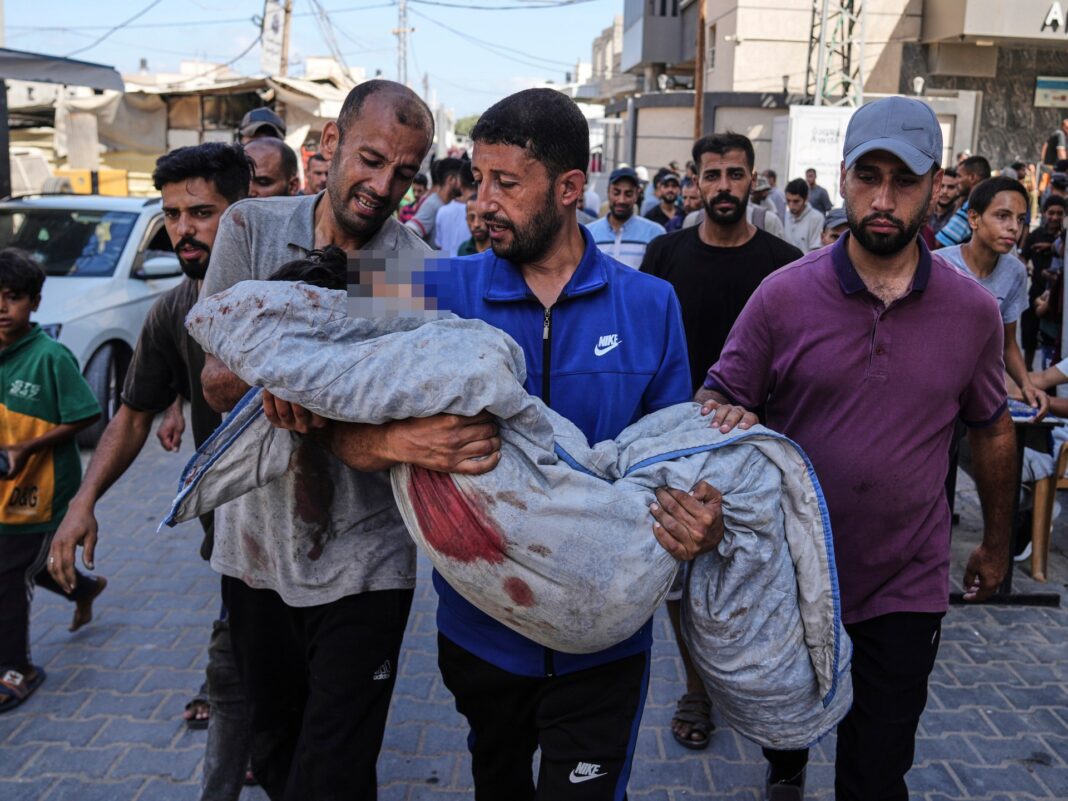 Israel bombs Gaza market, water point, as overall death toll passes 58,000