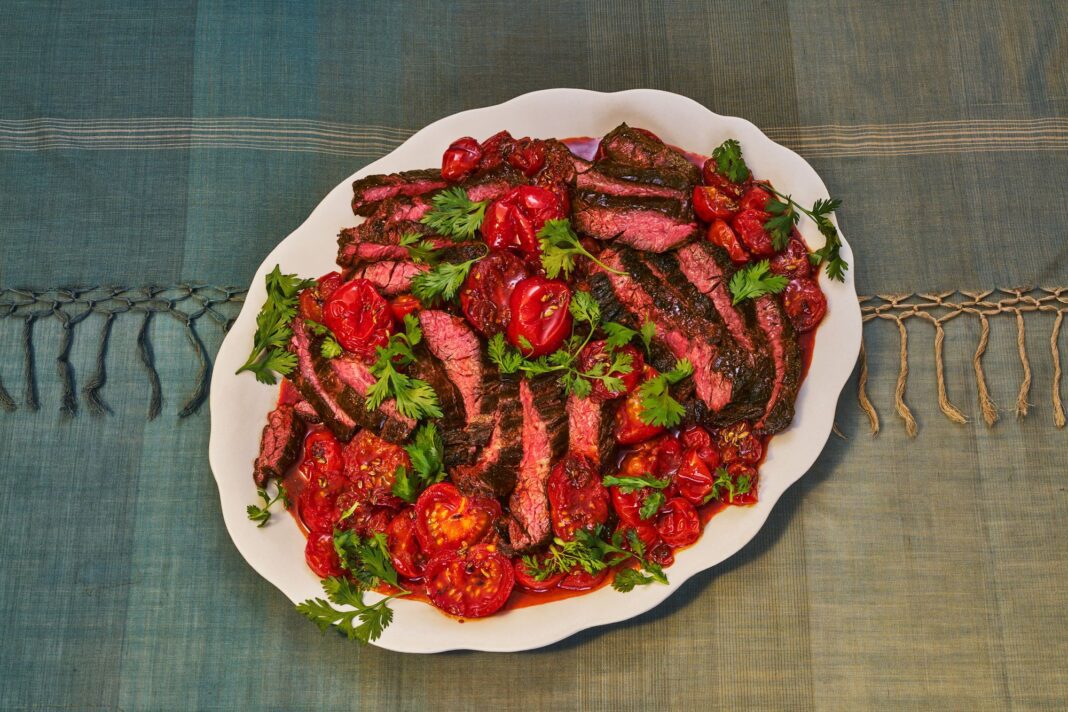 Steak With Cherry Tomato Chutney