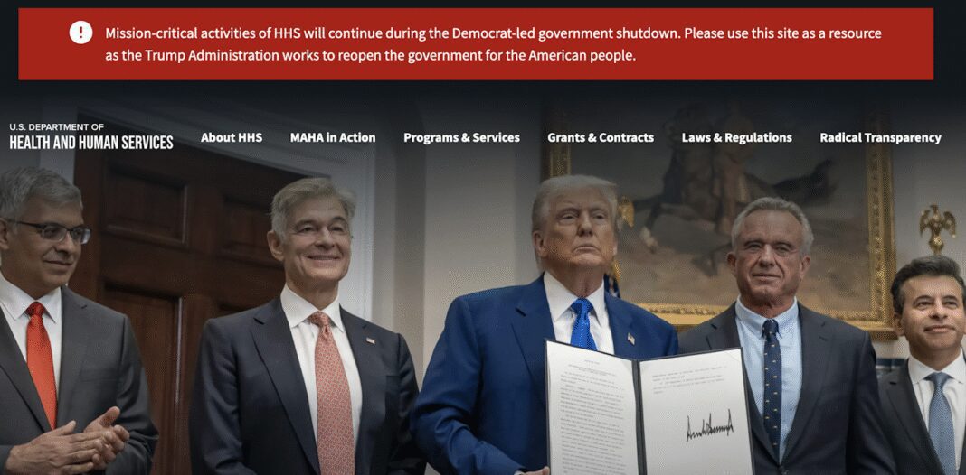 When government websites become campaign tools: Blaming the shutdown on Democrats has legal and political risks