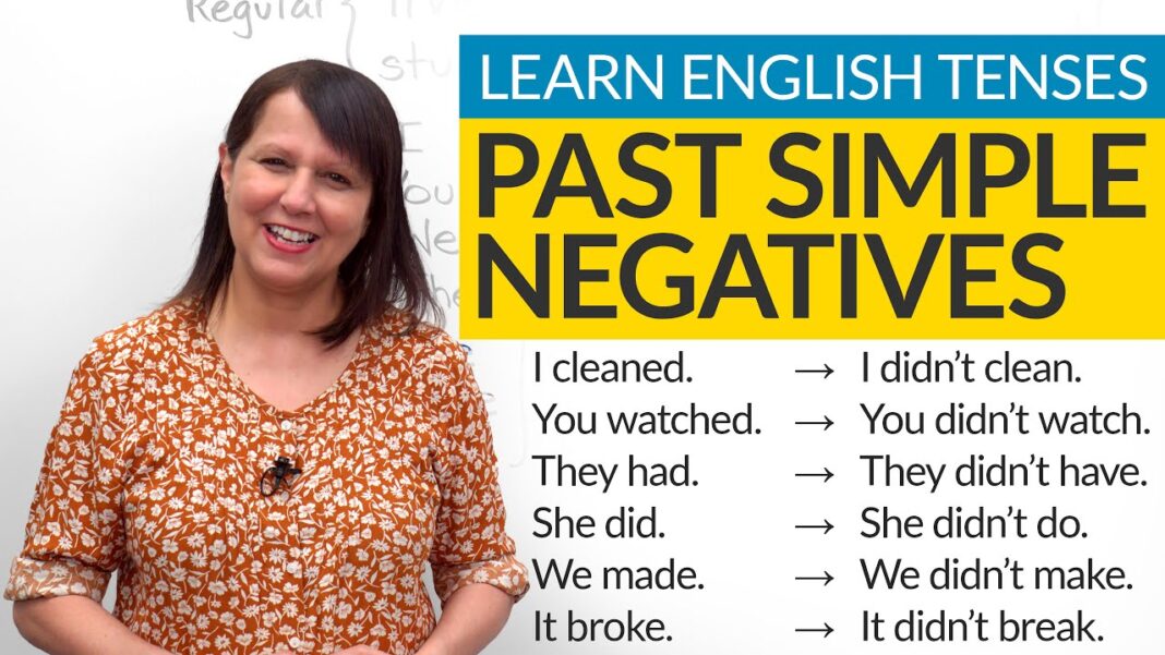 Learn English Tenses: PAST SIMPLE NEGATIVES