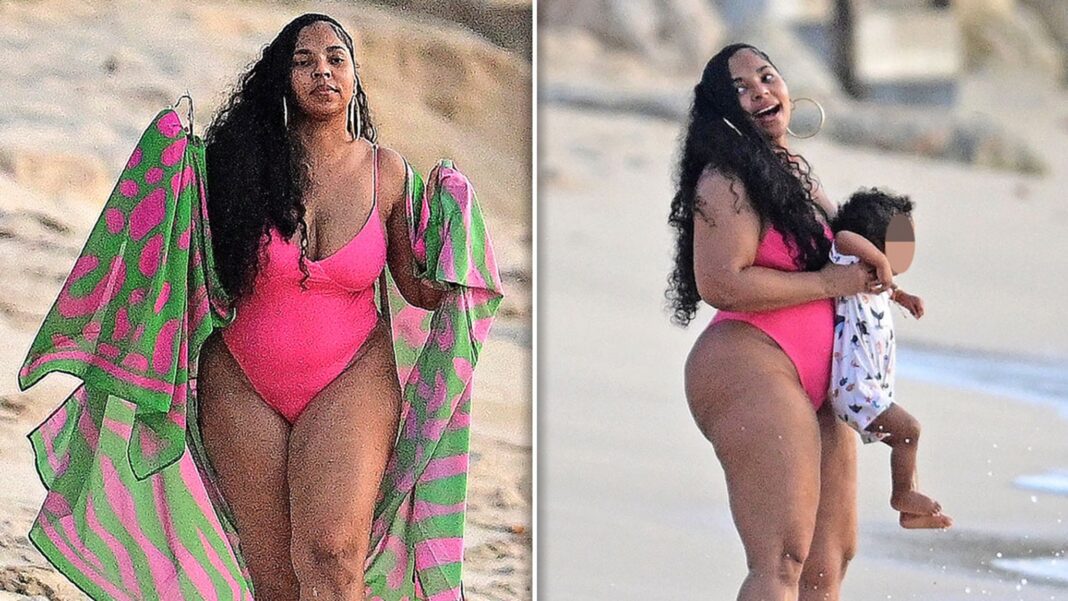 Ashanti Flaunts Beach Bod on Vacation with Baby Boy