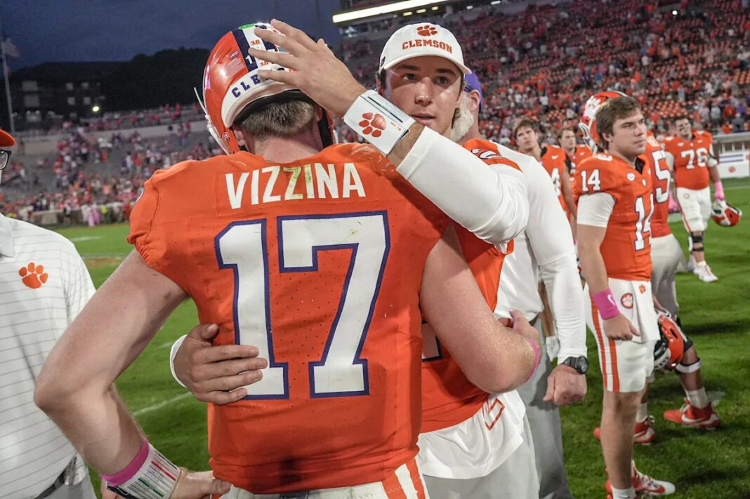 Clemson quarterback Christopher Vizzina talks his first career start, what’s next