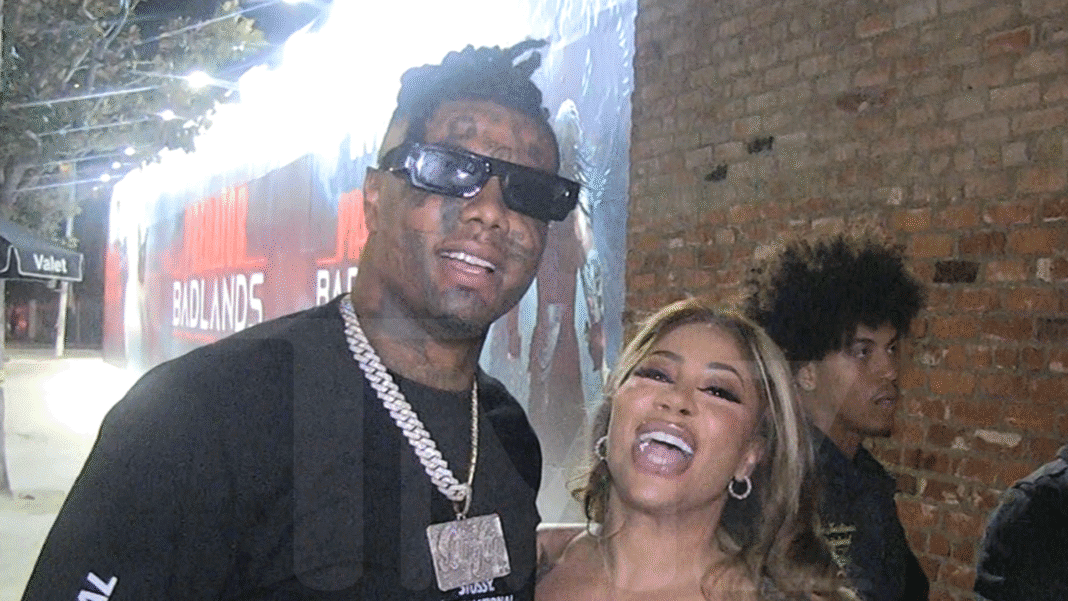 Blueface & Hazel-E Out on First Date in Hollywood With Roses and Laughs