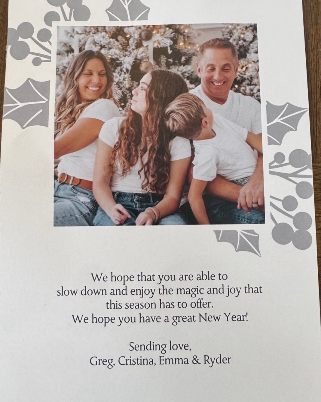 Read the heartbreaking Christmas card NASCAR legend Greg Biffle sent just before family died in plane crash