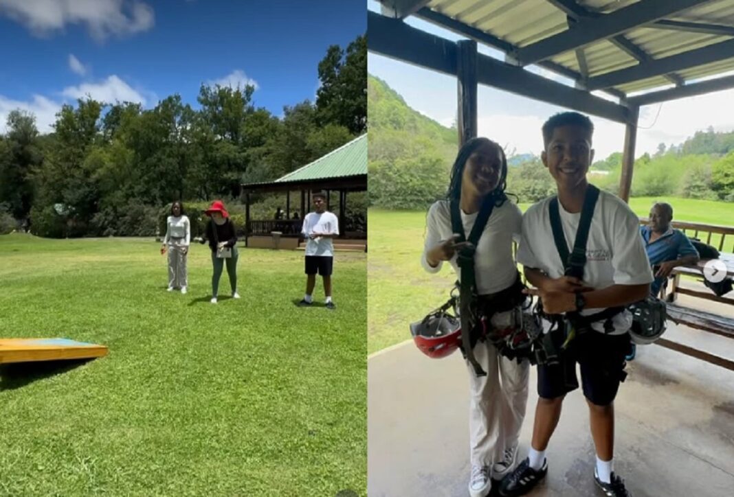 Mommy duties: Leleti Khumalo spends quality time out with her kids before schools open (video)