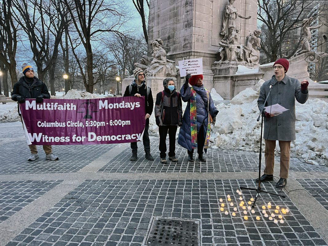 ‘We’re praying with our feet’: a year of pro-democracy prayer vigils in New York