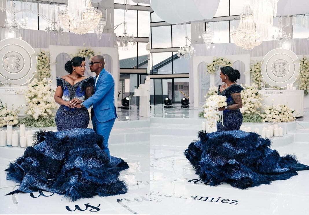 What a modern traditional wedding gown looks like: Lamiez Holworthy’s dress goes viral (video)